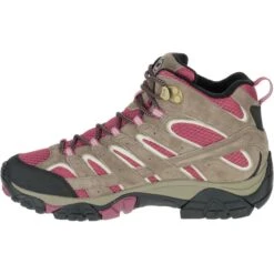 MERRELL Women's Moab 2 Mid Waterproof Hiking Boots, Boulder/ Blush -Columba Clothing Shop 2033039 201 alt4