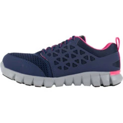 REEBOK WORK Women's Sublite Cushion Work Alloy Toe Athletic Oxford Sneakers, Navy/Pink -Columba Clothing Shop 2047777 402 alt2
