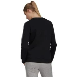 ADIDAS Women's Essential 3-Stripes Fleece Sweatshirt 8 ADIDAS Women's Essential 3-Stripes Fleece Sweatshirt -Columba Clothing Shop 2074488 001 alt2