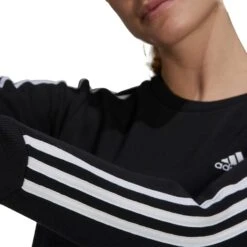 ADIDAS Women's Essential 3-Stripes Fleece Sweatshirt 11 ADIDAS Women's Essential 3-Stripes Fleece Sweatshirt -Columba Clothing Shop 2074488 001 alt5
