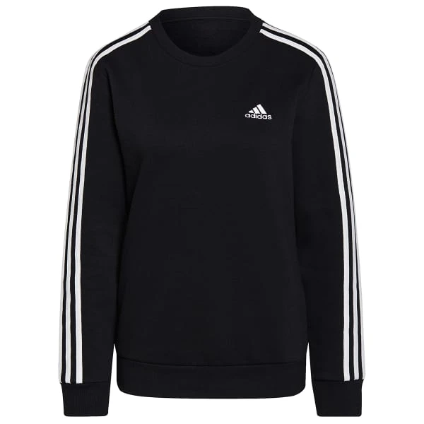 ADIDAS Women's Essential 3-Stripes Fleece Sweatshirt 1 ADIDAS Women's Essential 3-Stripes Fleece Sweatshirt