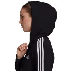 ADIDAS Women's Essentials 3-Stripe Full Zip Hoodie 10 ADIDAS Women's Essentials 3-Stripe Full Zip Hoodie -Columba Clothing Shop 2074489 001 alt4