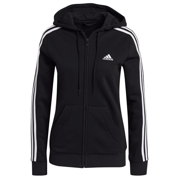 ADIDAS Women's Essentials 3-Stripe Full Zip Hoodie 1 ADIDAS Women's Essentials 3-Stripe Full Zip Hoodie
