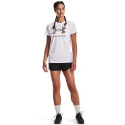 UNDER ARMOUR Women's UA Sportstyle Short Sleeve Graphic Tee -Columba Clothing Shop 2075004 101 alt5