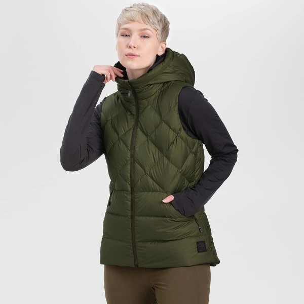 OUTDOOR RESEARCH Women's Coldfront Hooded Down Vest 2 OUTDOOR RESEARCH Women's Coldfront Hooded Down Vest - Image 2