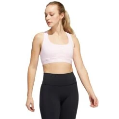 ADIDAS Women's Powerreact Training Medium Support Sports Bra -Columba Clothing Shop 2077963 607 alt4