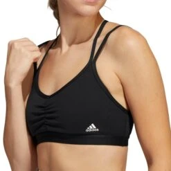ADIDAS Women's Yoga Essentials Light Support Sports Bra -Columba Clothing Shop 2077972 001 alt5