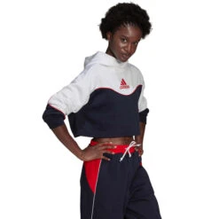 ADIDAS Women's Essentials Colorblock 3-Stripe Hoodie -Columba Clothing Shop 2077980 402 alt4