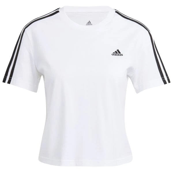 ADIDAS Women's Essentials Loose 3-Stripes Cropped Tee 1 ADIDAS Women's Essentials Loose 3-Stripes Cropped Tee