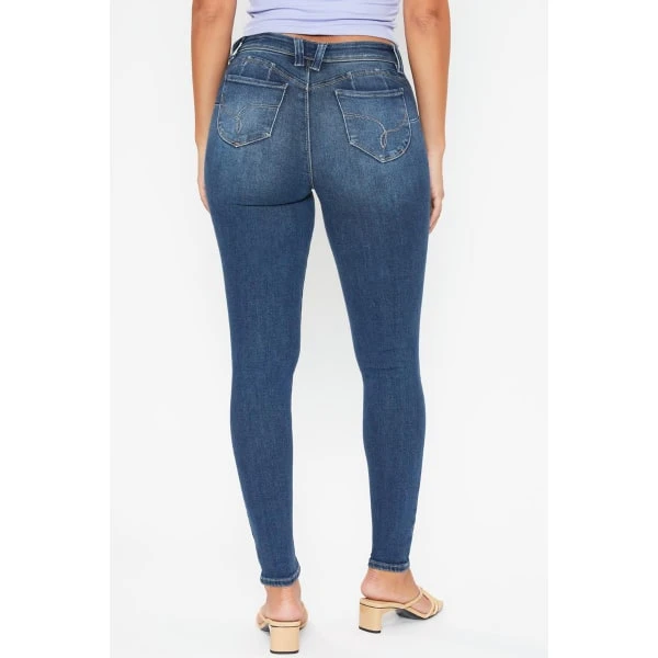 YMI Juniors' WannaBettaButt Vintage 1-Button Skinny Jeans 3 YMI Juniors' WannaBettaButt Vintage 1-Button Skinny Jeans - Image 3