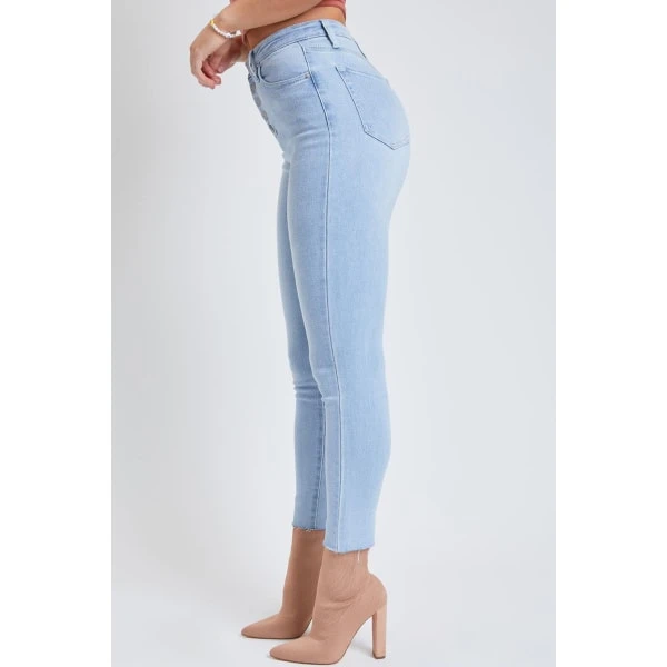 YMI Juniors' Vintage Dream High-Rise Ankle Jean W/ Unfinished Hem 2 YMI Juniors' Vintage Dream High-Rise Ankle Jean W/ Unfinished Hem - Image 2