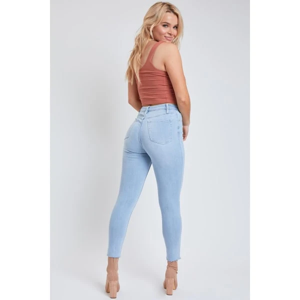 YMI Juniors' Vintage Dream High-Rise Ankle Jean W/ Unfinished Hem 3 YMI Juniors' Vintage Dream High-Rise Ankle Jean W/ Unfinished Hem - Image 3