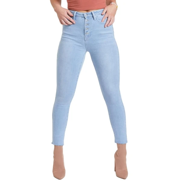 YMI Juniors' Vintage Dream High-Rise Ankle Jean W/ Unfinished Hem 1 YMI Juniors' Vintage Dream High-Rise Ankle Jean W/ Unfinished Hem