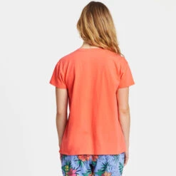 LIFE IS GOOD Women's Tropical Hibiscus Palm Coin Snuggle Up Relaxed Sleep Vee -Columba Clothing Shop 2079679 808 alt1