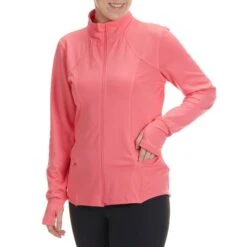 RBX Women's Double Peached Interlock Jacket W/ Zip Pockets -Columba Clothing Shop 2081013 607 alt2