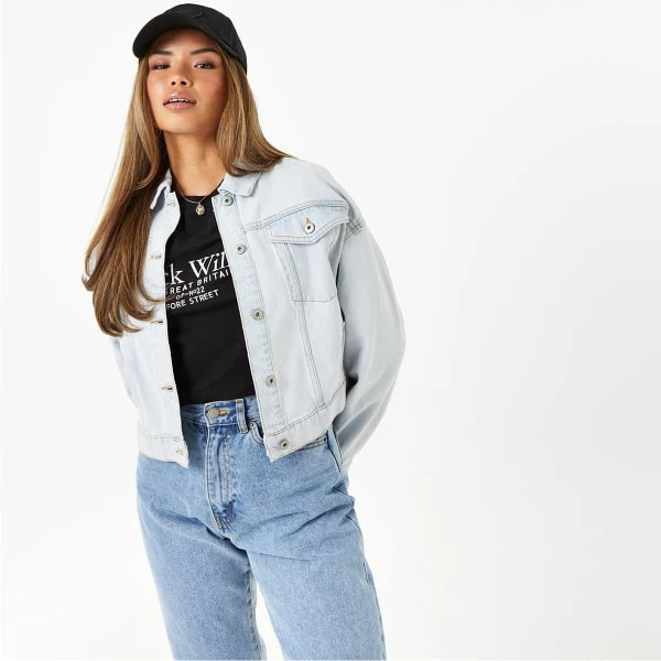 JACK WILLS Women's Amelia Cropped Denim Jacket 3 JACK WILLS Women's Amelia Cropped Denim Jacket - Image 3