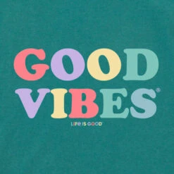 LIFE IS GOOD Women's Good Vibes Long-Sleeve Crusher Tee -Columba Clothing Shop 2082670 308 alt1