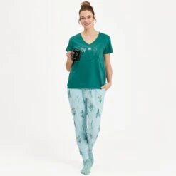 LIFE IS GOOD Women's Wildflowers Snuggle Up Relaxed Sleep Vee -Columba Clothing Shop 2082678 308 alt3