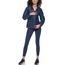 TOMMY HILFIGER Women's Lightweight Hooded Packable Puffer Jacket -Columba Clothing Shop 2083079 402 alt3