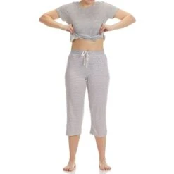 RENE ROFE Women's Hacci Capri Sleepwear Set -Columba Clothing Shop 2083271 004 alt2