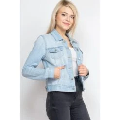 ASHLEY VINTAGE CHARM BY 26 Juniors' Denim Jacket -Columba Clothing Shop 2083875 406 alt2