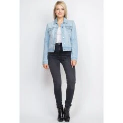 ASHLEY VINTAGE CHARM BY 26 Juniors' Denim Jacket -Columba Clothing Shop 2083875 406 alt3