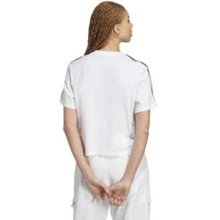 ADIDAS Women's Essentials Single Jersey Short-Sleeve Crop -Columba Clothing Shop 2084514 101 alt2