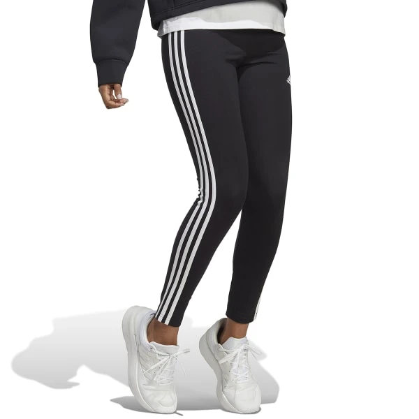 ADIDAS Women's Essentials 3-Stripes High-Waist Leggings 4 ADIDAS Women's Essentials 3-Stripes High-Waist Leggings - Image 4