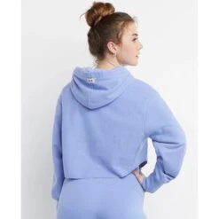 CHAMPION Juniors' Reverse Weave Crop Curve Hem Hoodie -Columba Clothing Shop 2084731 405 alt1