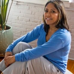 EMS Women's Softspun Long-Sleeve V-Neck -Columba Clothing Shop 2085509 405 alt4