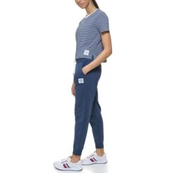 TOMMY HILFIGER Women's Cropped Short-Sleeve Crew -Columba Clothing Shop 2085560 402 alt4