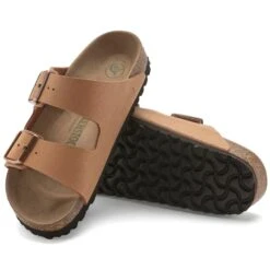 BIRKENSTOCK Women's Arizona Vegan Birkibuc Sandal, Narrow -Columba Clothing Shop 2085989 205 alt3