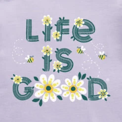 LIFE IS GOOD Women's Daisy Bees Short-Sleeve Tee -Columba Clothing Shop 2086112 506 alt1