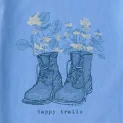 LIFE IS GOOD Women's Happy Trails Short-Sleeve Crusher Vee -Columba Clothing Shop 2086113 405 alt1