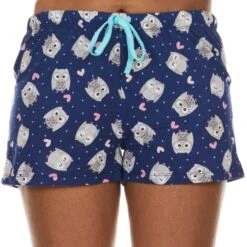 RENE ROFE Women's Owl We Need Is Love Shorts Pajamas Set -Columba Clothing Shop 2086813 430 alt2