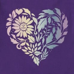 LIFE IS GOOD Women's Floral Rainbow Heart Long-Sleeve Crusher-LITE Hooded Tee 6 LIFE IS GOOD Women's Floral Rainbow Heart Long-Sleeve Crusher-LITE Hooded Tee -Columba Clothing Shop 2087661 502 alt2