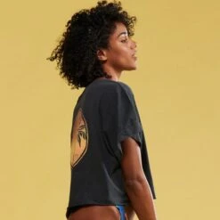 ROXY JUNIORS' Twin Palms Drop Shoulder Short-Sleeve Tee -Columba Clothing Shop 2089411 003 alt2