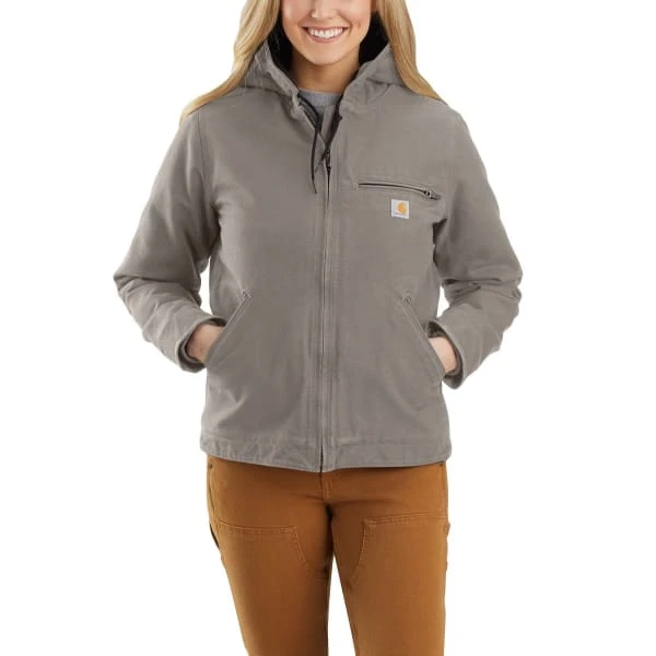 CARHARTT Women's 104292 Loose Fit Washed Duck Sherpa Lined Jacket 2 CARHARTT Women's 104292 Loose Fit Washed Duck Sherpa Lined Jacket - Image 2